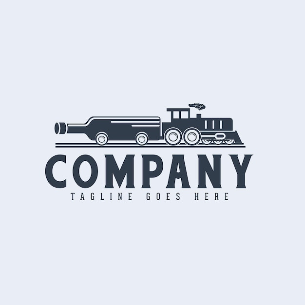 Pociąg Z Ilustracją Projektu Logo Butelki Wina