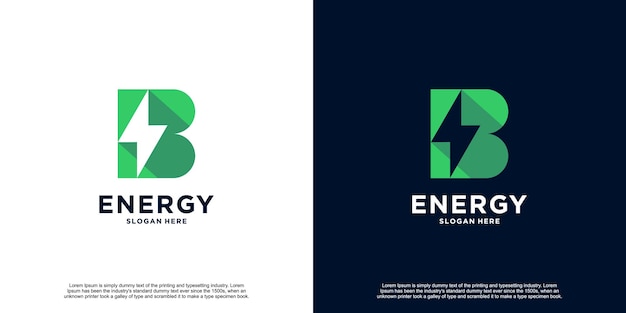 Plik wektorowy początkowa inspiracja do projektowania logo creative thunder energy