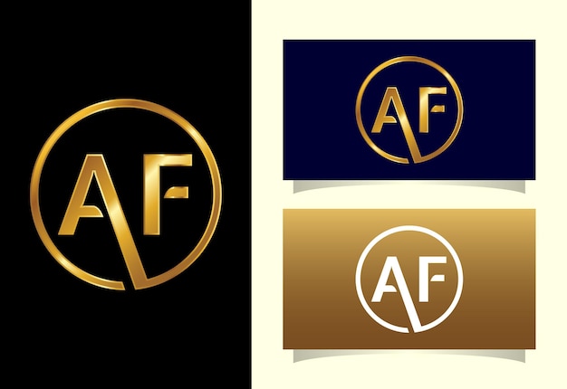 Początkowa Litera Af Logo Design Szablon Wektor Graficzny Symbol Alfabetu Dla Firm