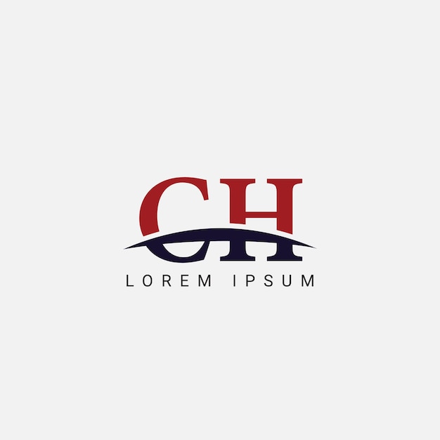 Początkowa litera C H CH Wektorowy szablon projektowania logo Symbol graficzny dla tożsamości biznesowej firmy