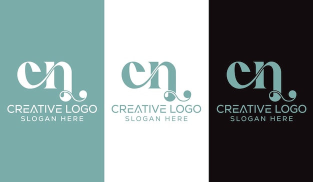 Początkowa litera CN Logo Design Monogram Creative Modern Sign Symbol Icon