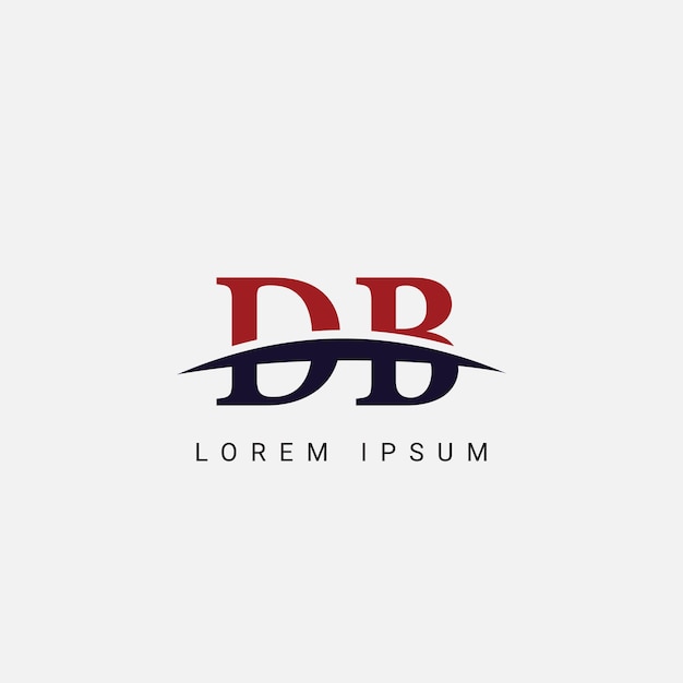 Początkowa litera D B DB Wektorowy szablon projektowania logo Symbol graficzny dla tożsamości biznesowej firmy