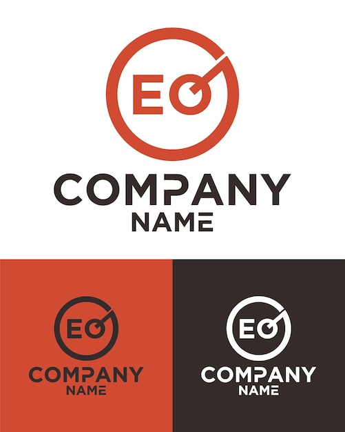 Początkowa litera E q logo wektor szablon projektu