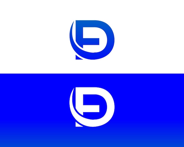 Początkowa Litera Fd Df Abstrakcyjny Wektor Szablonu Projektu Ikony Logo