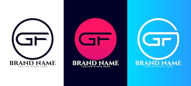 Początkowa Litera Gf Nowoczesne Pomysły Na Logo, Abstrakcyjny Projekt Logo Litery