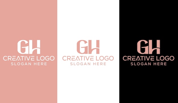 Początkowa Litera Gh Logo Design Monogram Creative Modern Sign Symbol Icon