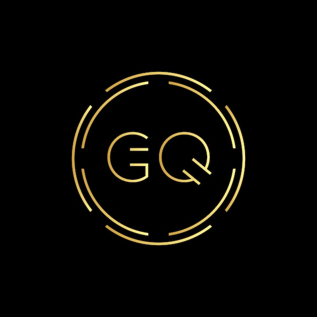 Plik wektorowy początkowa litera gq creative logo design wektor szablon digital luxury letter gq logo design
