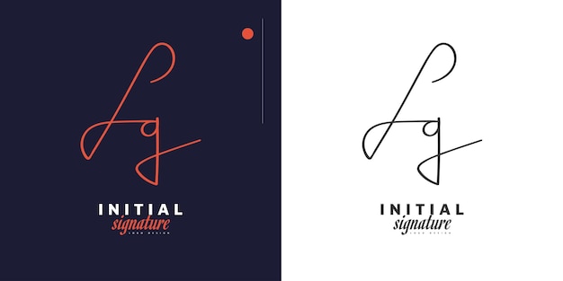 Początkowa litera L i G Logo Design w stylu pisma ręcznego. Logo lub symbol podpisu LG na ślub, modę, biżuterię, butikowy, botaniczny, kwiatowy lub biznesowy wizerunek
