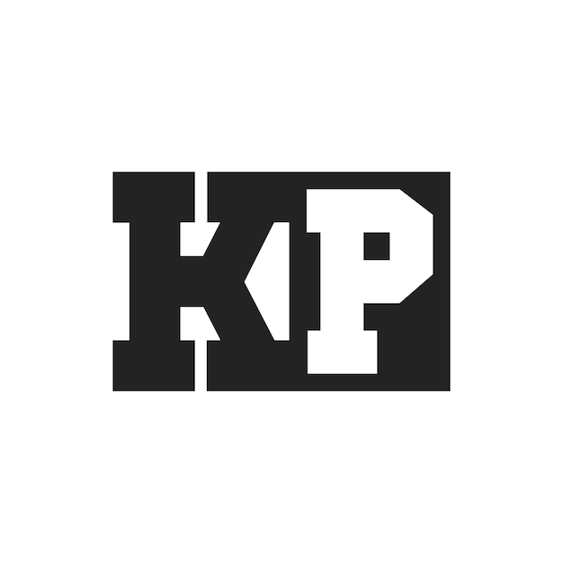 Początkowa litera Logo KP Projekt szablonu Logo KP