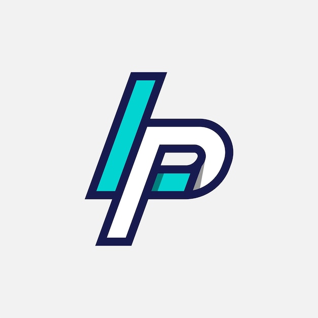 Początkowa litera LP Logo Monogram Logo litera L z kombinacją P szablon logo