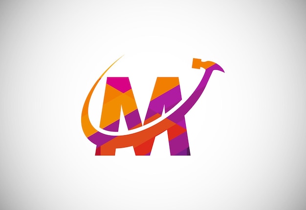 Plik wektorowy początkowa litera m low poly logo design vector template graficzny symbol alfabetu dla korporacyjnej tożsamości biznesowej