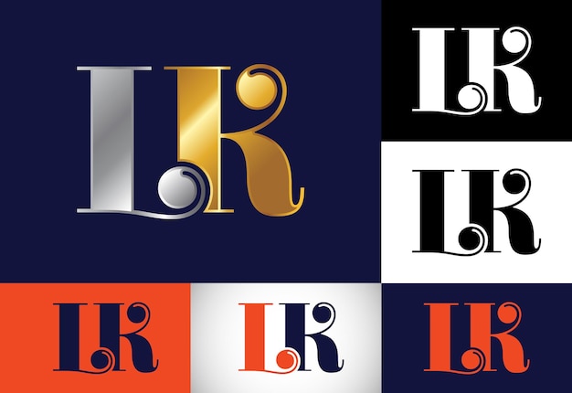 Początkowa Litera Monogram Lk Logo Design Szablon Wektor Lk List Logo Design