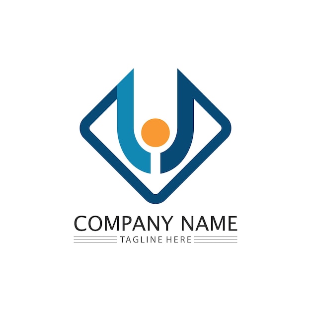 Plik wektorowy początkowa litera u logo biznes i projekt wektor ikona