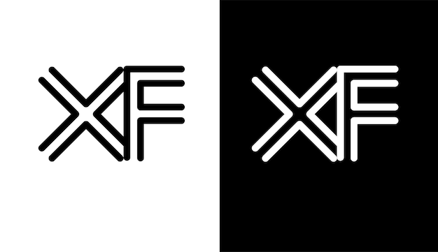 Początkowa Litera Xf Logo Projekt Kreatywny Nowoczesny Symbol Ikona Monogram