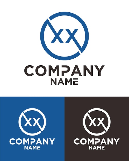 Początkowa litera xx szablon projektu wektor logo