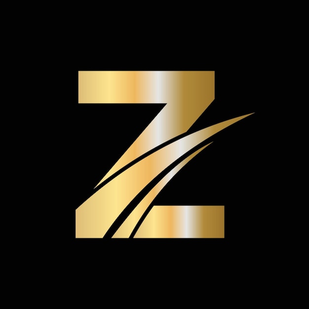 Początkowa Litera Z Logo Design Symbol Litera Z Logotyp Znak Szablonu