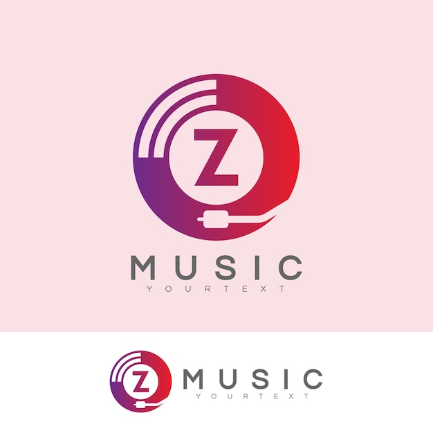 Początkowa Muzyka Litera Z Projekt Logo