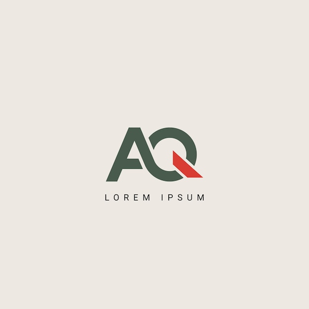 Początkowa nowoczesna litera AQ QA lub AQ logo ikona wzór szablonu wektorowy początkowy bazowy logo alfabetu