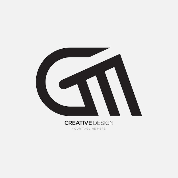 Początkowe Litery Gm Lub Mg Kreatywne Nowoczesne Monogram Logo