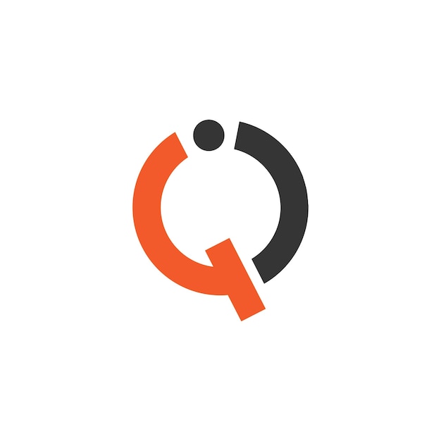 Początkowe Logo Iq Premium Wektorowa Kombinacja Liter I Oraz Q