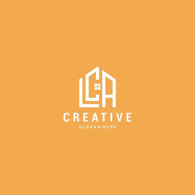 Początkowe Logo Lca House Vector Premium