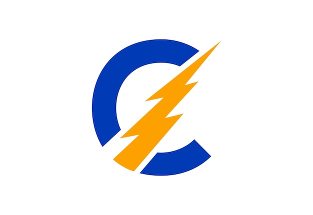 Początkowe logo litery C z kreatywnym symbolem Wektor szablon projektu