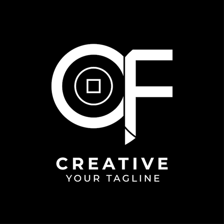 Wektor początkowe logo litery o i f z szablonem wektora nowoczesnej typografii biznesowej
