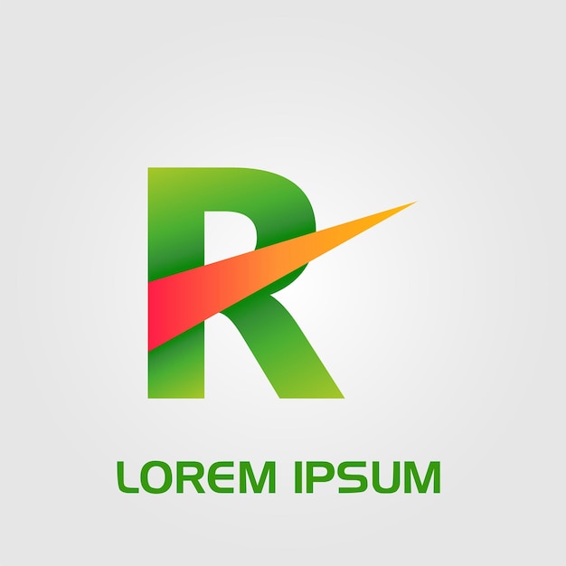 Plik wektorowy początkowe logo rozwijania litery r