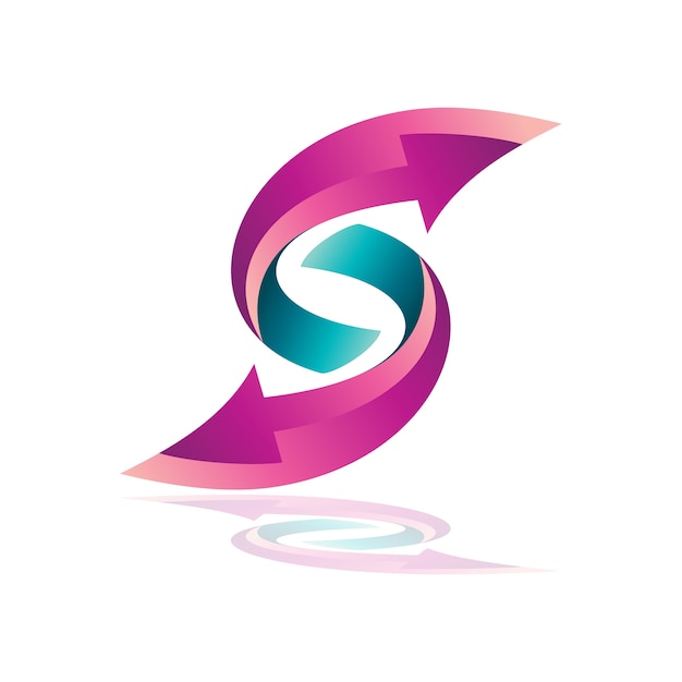Początkowe Logo S Two Arrow