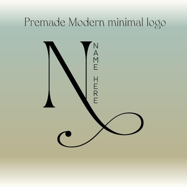 Wektor początkowe nowoczesne logo litery n 2023