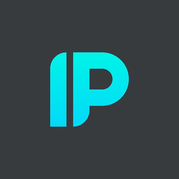 Plik wektorowy początkowy elegancki szablon wektora projektu logo ip