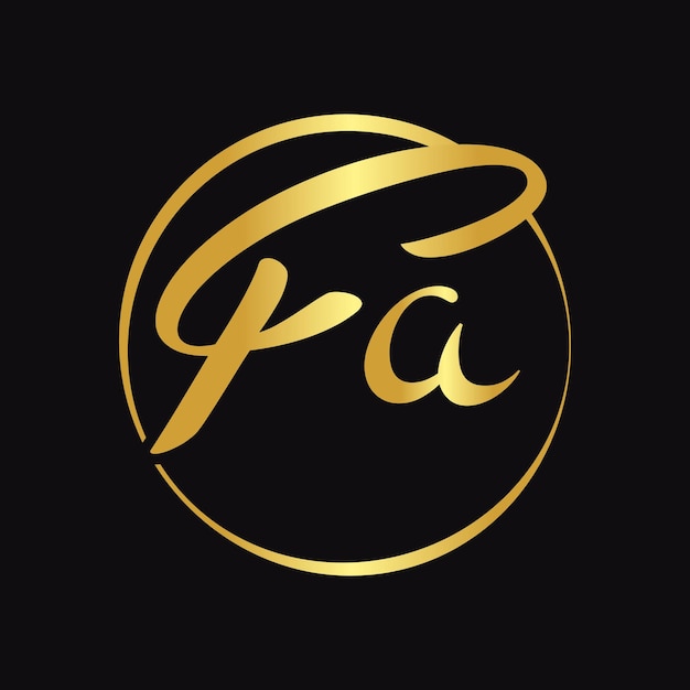 Początkowy FA Script Letter Type Logo Design z nowoczesnym szablonem typografii Wektor Creative Script Letter FA Logo Vector