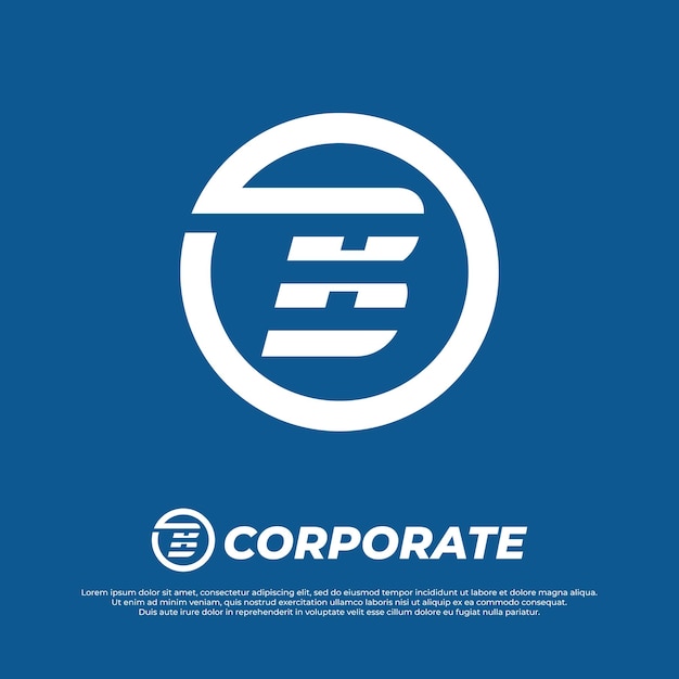 Początkowy list Logo Monogram futuryzm logo styl minimalistyczny typ dla nowoczesnego