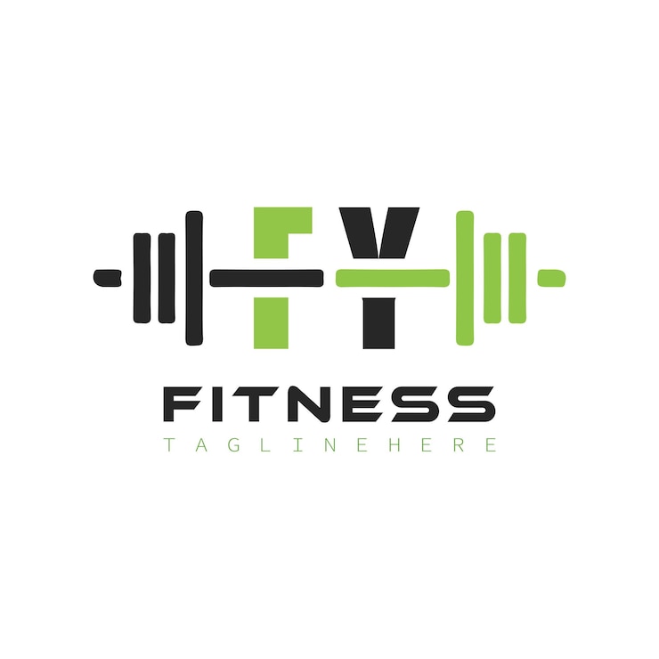 Wektor początkowy monogram dla projektu logo fitness