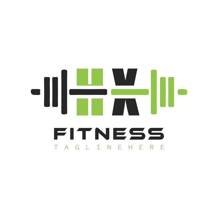Wektor początkowy monogram dla projektu logo fitness