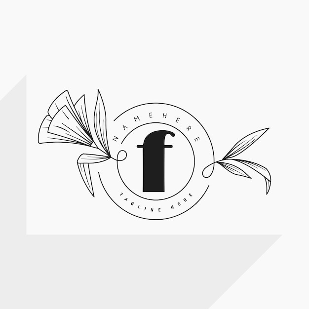 Początkowy Monogram F Do Użycia W Logo żeńskim