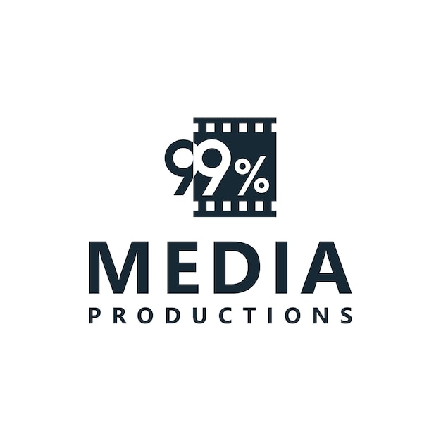 Początkowy Numer 99 Media Produkcja Symbol Logo Design