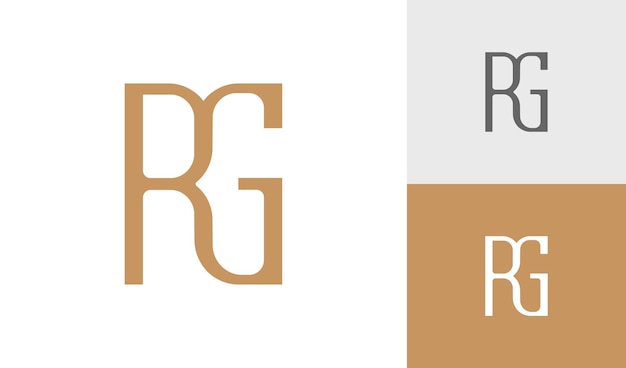 Plik wektorowy początkowy projekt logo monogramu litery rg