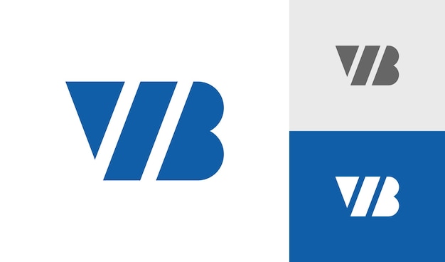 Plik wektorowy początkowy projekt logo monogramu litery vb