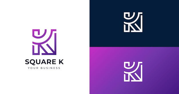 Początkowy Szablon Projektu Logo Litera K, Koncepcja Linii