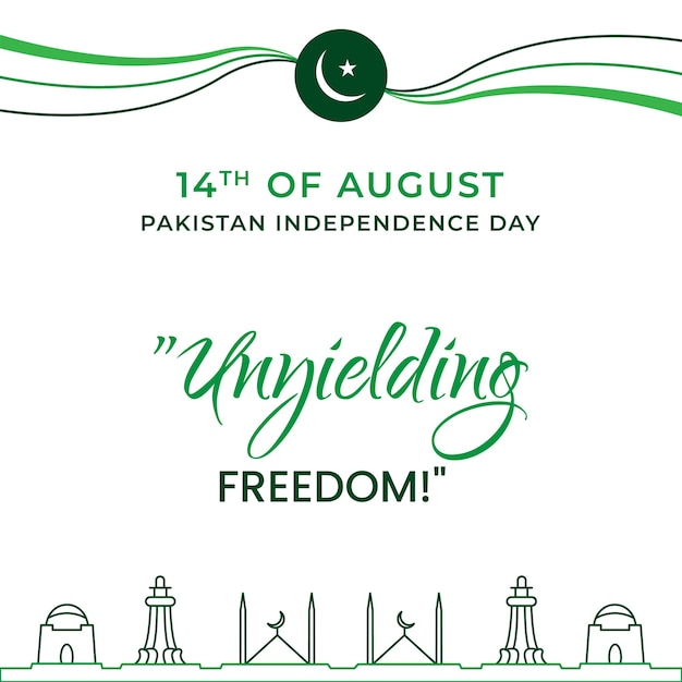 Poczta Dnia Niepodległości Pakistanu Z Projektem