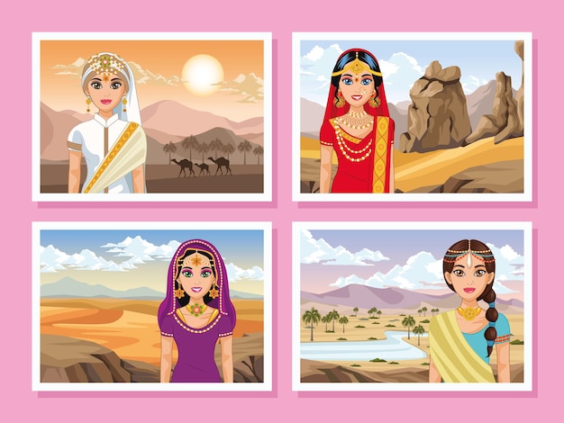 Pocztówki Przedstawiające Arabskie Sceny Panny Młodej