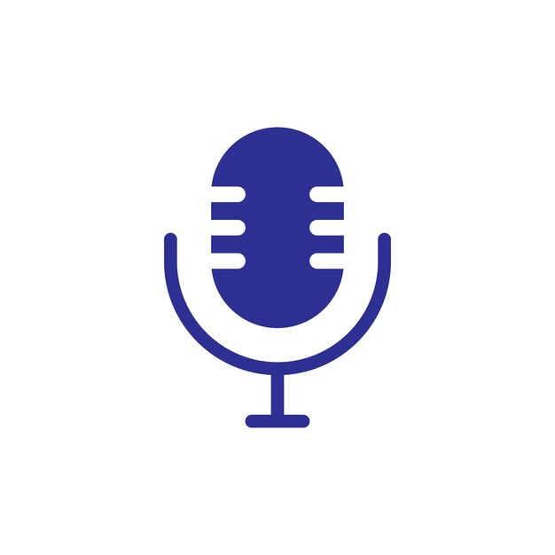 Podcast mikrofony ikony wektorowe szablony projektowania