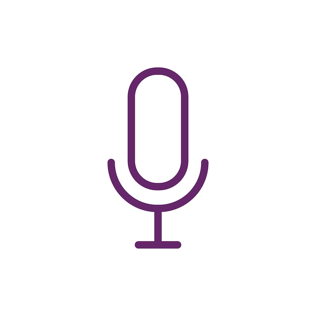 Podcast mikrofony ikony wektorowe szablony projektowania