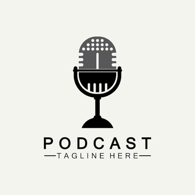 Podcast Vector Icon Design Illustration Szablon