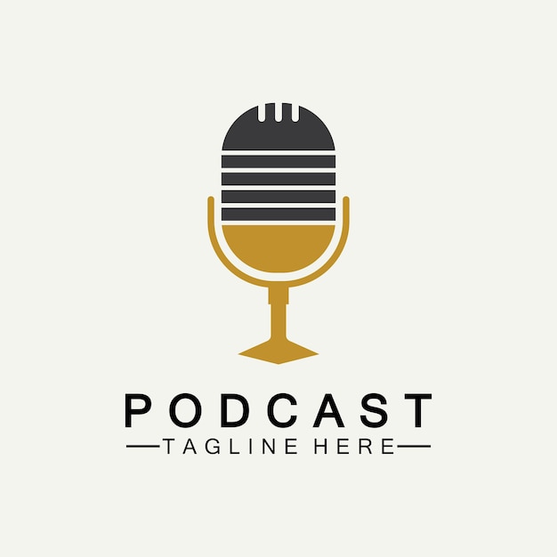 Podcast Vector Icon Design Illustration Szablon