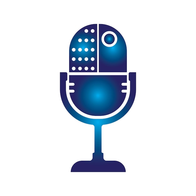 Podcast Vector Icon Design Illustration Szablon