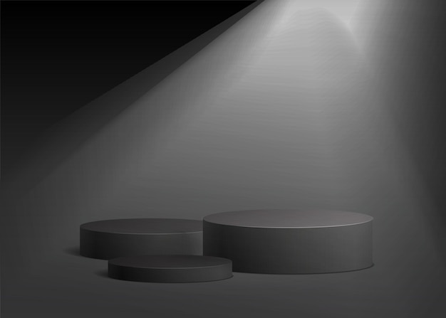 Podium cokół realistyczne 3d ilustracji wektorowych