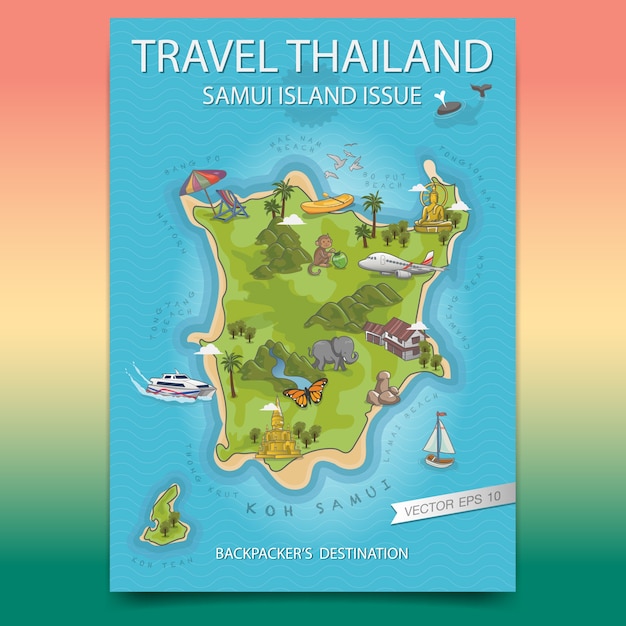 Podróż Tajlandia Samui Island Plakat