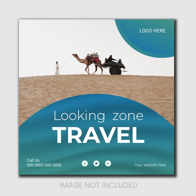 Podróże Przygodowe Media Społecznościowe I Projekt Postu Na Facebooku Emirat Arabski
